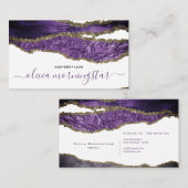 Plum Mauve Lila Torn Imitats Foil Visitenkarte (Vorne/Hinten)