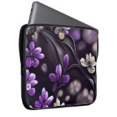 PLUM MIT DELIKATEN PURPLE-BLUMEN LAPTOPSCHUTZHÜLLE (Vorne Rechts)
