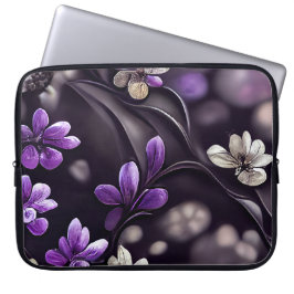 PLUM MIT DELIKATEN PURPLE-BLUMEN LAPTOPSCHUTZHÜLLE
