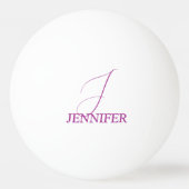 Plum Mit Monogramm Tischtennisball (Rückseite)