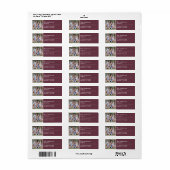 Plum Modern Foto Return Address Label (Vorne)