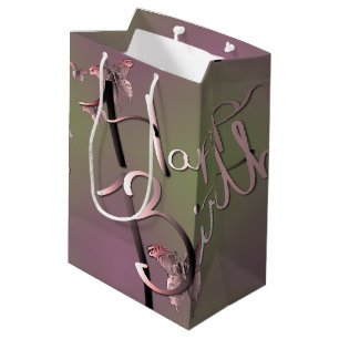 Plum Moss "Happy Birthday" 3D-Schmetterlinge Mittlere Geschenktüte