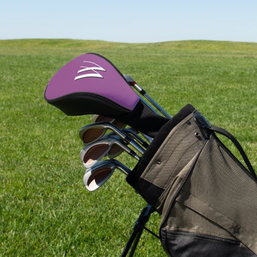 Plum Nice Initial Golf Headcover (In SItu)