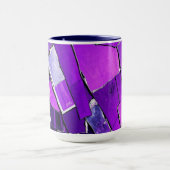 Plum Noir Glitch Glam Metallic Texture Tasse (Zentrum)
