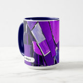 Plum Noir Glitch Glam Metallic Texture Tasse (Vorderseite Links)