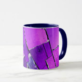 Plum Noir Glitch Glam Metallic Texture Tasse (VorderseiteRechts)