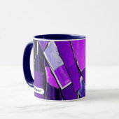 Plum Noir Glitch Glam Metallic Texture Tasse (Vorderseite Links)