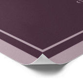 Plum Old Money Wedding Welcome Sign Poster (Ecke)