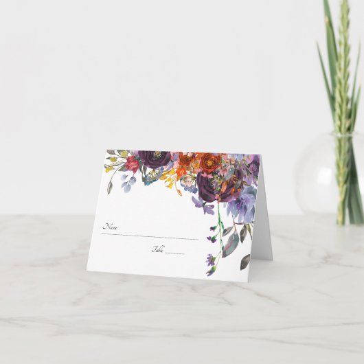 Plum Orange Personalisierte Tischnummer (Vorderseite)