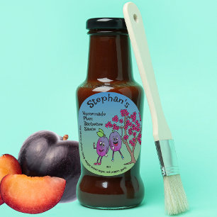 Plum Pals Funny Cartoon behält Curse und mehr Runder Aufkleber