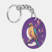 Plum Parrot Dangler Schlüsselanhänger (Vorderseite links)