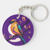 Plum Parrot Dangler Schlüsselanhänger (Rückseite)