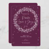 Plum Peace Liebe+Joy Sparkling Lights Weihnachten (Vorne/Hinten)