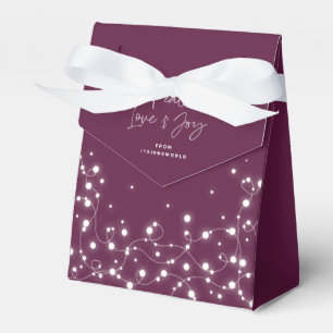 Plum Peace Love+Joy Weihnachts Glitzergirlande Geschenkschachtel