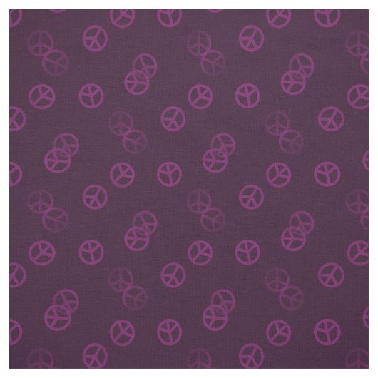 Plum Peace Sign Stoff (Muster)
