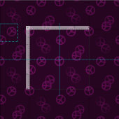 Plum Peace Sign Stoff (Kachel)