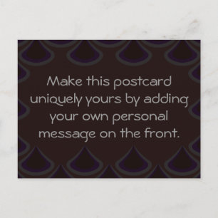 Plum Peacock Drops Postkarte