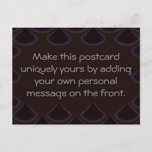 Plum Peacock Drops Postkarte (Vorderseite)
