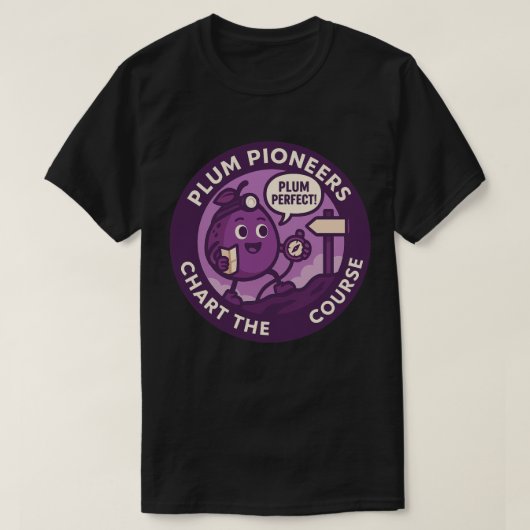 Plum Perfect Explorer Navigation T-Shirt (Design vorne)