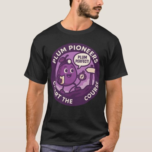 Plum Perfect Explorer Navigation T-Shirt (Vorderseite)