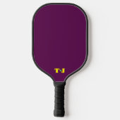 Plum Personalisiert Mit Monogramm Pickleball Schläger (Rückseite)