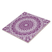 Plum Petal Mandala Symphony Fliese (Seite)