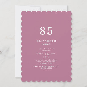 Plum Pink Peonies 85. Geburtstagsparty Einladung