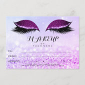 Plum Pink Rose Glitzer Makeup Certificate Geschenk (Vorderseite)