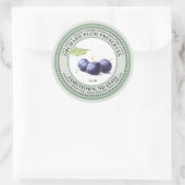 Plum Preserve Label Jam Jelly 1930 Grün Runder Aufkleber (Tasche)