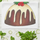 Plum Pudding Weihnachtsfeiertag Britisches Dessert Handtuch (Gefaltet)