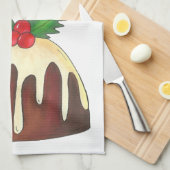 Plum Pudding Weihnachtsfeiertag Britisches Dessert Handtuch (Viertel Falte)