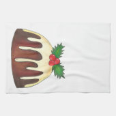 Plum Pudding Weihnachtsfeiertag Britisches Dessert Handtuch (Horizontal)