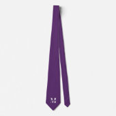 Plum Purple | Custom Monogram Wedding Groomsmen  Krawatte (Vorderseite)