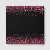 Plum Purple Dress Faux Glitter Quinceanera Gästebuch (Rückseite)