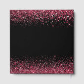 Plum Purple Dress Faux Glitter Sweet 16 Birthday Gästebuch (Rückseite)