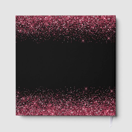 Plum Purple Dress Faux Glitter Sweet 16 Birthday Gästebuch (Rückseite)