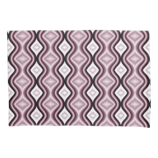 Plum Red Diamond Pattern Kissenbezug (Vorderseite)