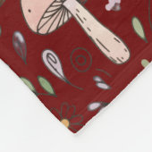 Plum Red Fungi Cozy Dark Academia Book Lover Gift Fleecedecke (Ecke)