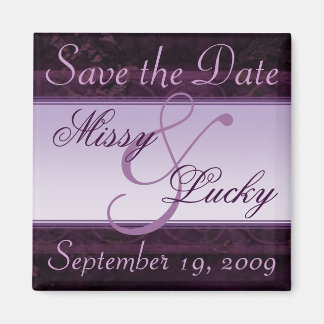 Plum Ribbon speichern das Datumsfenster Magnet