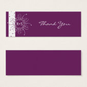 Plum Rosette Wedding Party Danke Tag (Vorne & Hinten)