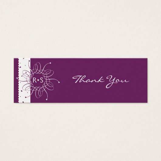 Plum Rosette Wedding Party Danke Tag (Vorderseite)