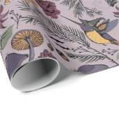 Plum Spooky Enchanted Hummingbird Garden Geschenkpapier (Rolleneckpunkt)