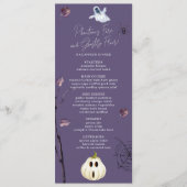 PLUM SPOOKY PUMPKIN SPIDER AUTUMN GHOST HALLOWEEN MENÜKARTE (Vorderseite)