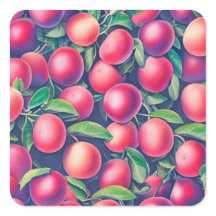 Plum Square Sticker
