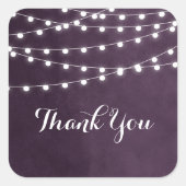 Plum String Lights Danke Sticker (Vorderseite)
