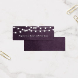 Plum String Lights Hochzeitkarte