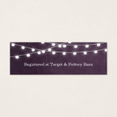 Plum String Lights Hochzeitkarte (Vorderseite)