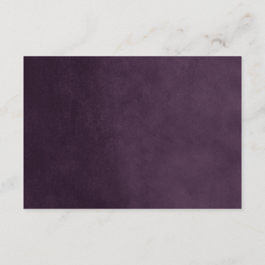 Plum String Lights Hochzeitkarte Begleitkarte (Rückseite)