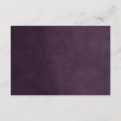 Plum String Lights Hochzeitkarte Begleitkarte (Rückseite)