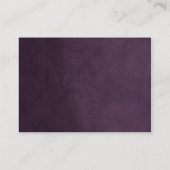Plum String Lights Hochzeitkarte Begleitkarte (Rückseite)